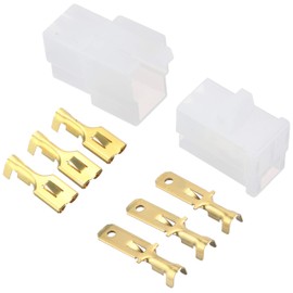 Daytona 96188 250 Type Connector Set 3 Pole Reverse Lock Connector (Male Female) 1 Set, Terminals x Number of Poles