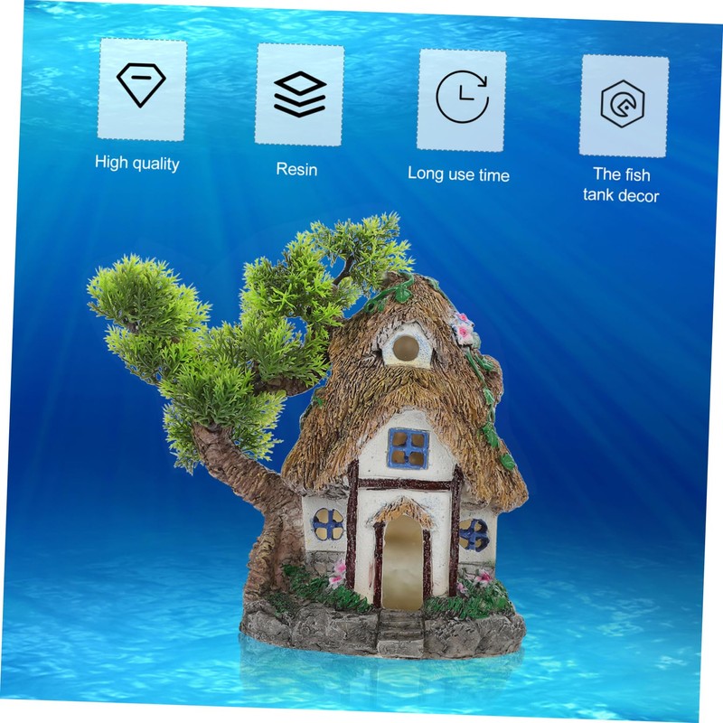 Sosoport Aquarium Ornaments Aquarium Air House Fish Tank Tree House