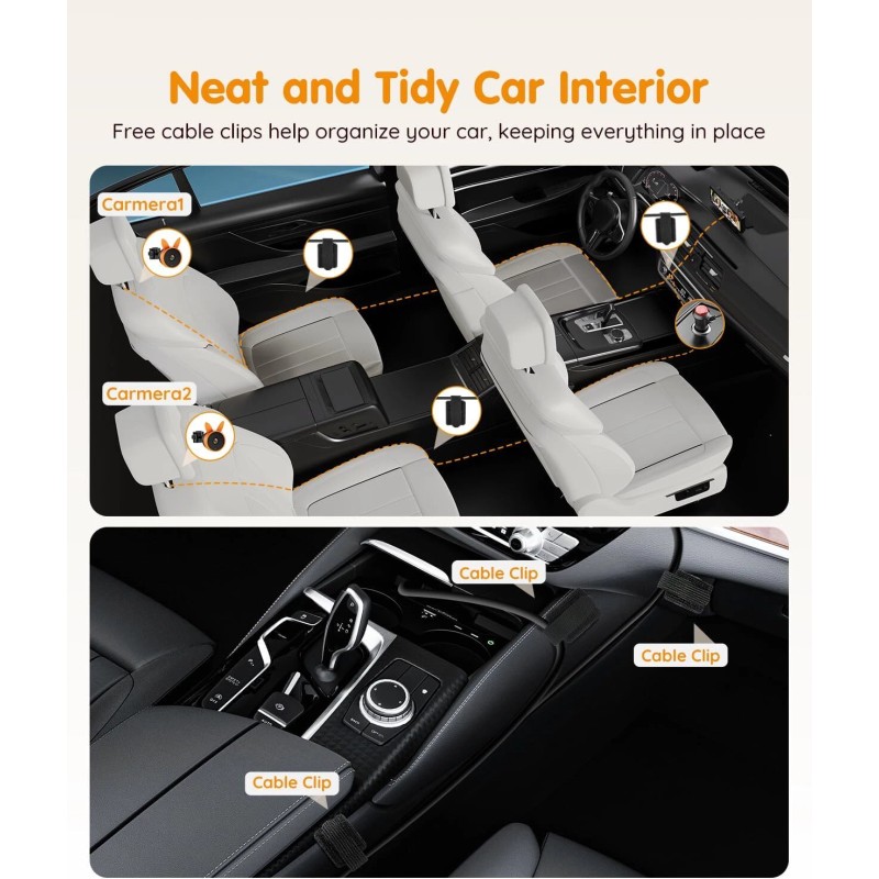 Babyvue Baby Car Dual Cameras 7.2" 1080P HD Display Split-Screen