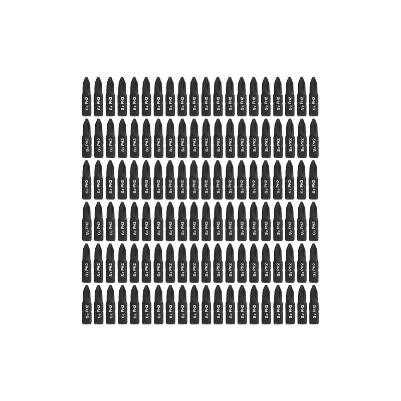 Phillips #2 Screwdriver Impact Bits - 1 Inch (Bulk 100
