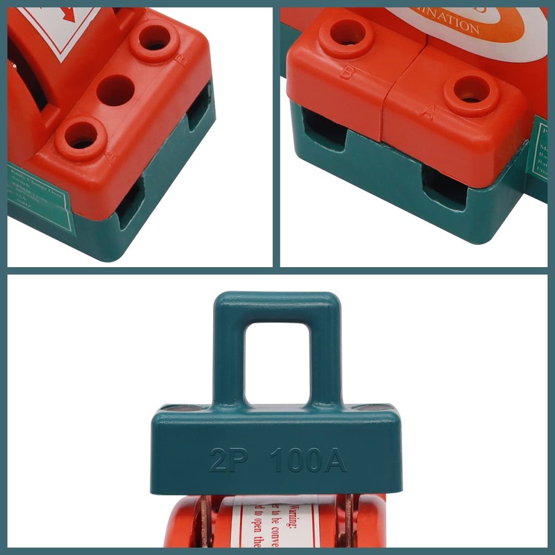 TWTADE Disconnect Knife Switch 100A 220V 2 Pole Double Throw