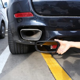 Car Exterior Exhaust Muffler Cover Rear Bumper Cylinder Exhaust Pipe Decorative Cover for X5 F15 X6 F16 2014-2019 (Suitable for M-Sport Version)