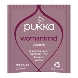 Pukka Herbs | Womankind Organic Herbal Tea Box | Chamomile, Shatavari, Vanilla, Cranberry, Rose and Hibiscus| Perfect For Balanced Harmony | 4 Packs | 80 Tea Bags