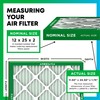 Filterbuy 12x25x2 Air Filter MERV 8 Dust Defense (6-Pack), Pleated