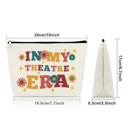 Theater makeup bag Theatre Drama Gift for Women Theaters Lovers Gift for daughter sister bestie cosmetic bag Appreciation Gifts for Dramatist Birthday Christmas Gifts toiletry pouch