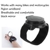 Bicycle Mirror Nylon Wrist Arm Strap Convex Design Black 5cm