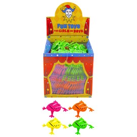 Henbrandt NEW 12 JUMPING FLIPPING FROGS PARTY LOOT BAG TOYS ORANGE YELLOW GREEN PINK
