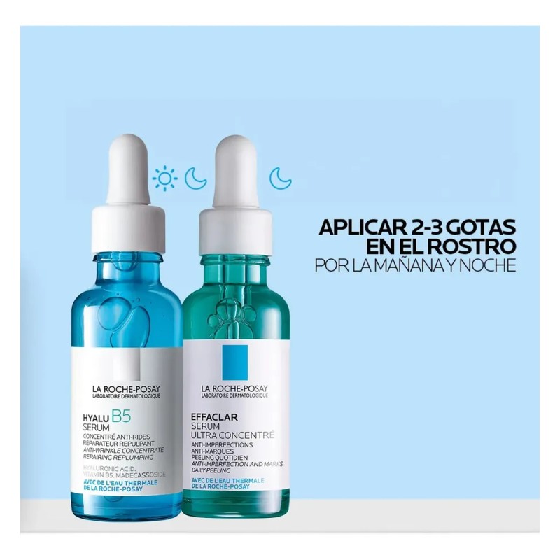 Kit Hidratante Anti-marcas Hyalu B5 Serum + Effaclar Serum