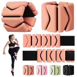 Wrist Weights, Wrist and Ankle Weights for Women, Adjustable 2LB Wearable Silicone Weighted Bangles(1LBs Each), Fits for Yoga, Pilates, Home Gym, Dance, Swimming, Jogging, Cardio, Strength Training, Set of 2 (Orange)