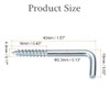 50 Pcs Right Angle Hooks Zinc Plated L Hook Screws