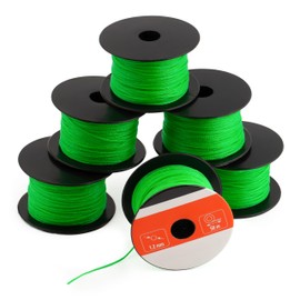 MIVOS Masonry Rope – Pack of 12 Masonry Cord 50 m, Thickness 1.2 mm – Green – Construction Cord – Plumb Line – Durable, Tear-Resistant Paving Cord – Plumb Rope – 210N