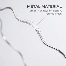 4PCS Metal Thin Headbands for Women, Elastic Hair Bands, Trendy & Cute Gold and Silver Designer Hair Accessories