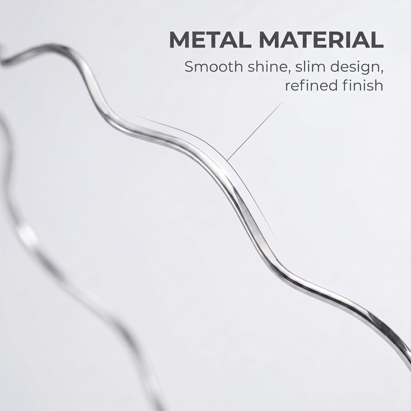 4PCS Metal Thin Headbands for Women, Elastic Hair Bands, Trendy