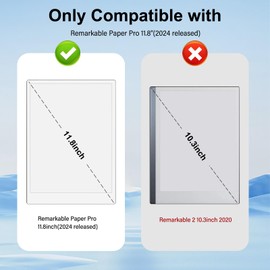 Aippdo case for 11.8 "Remarkable Paper Pro Tablet, Color Display Paper Tablet (Released in 2024), Folio Design with Bulit-in Magnet, Leather Cover, with Auto Wake/Sleep Function.