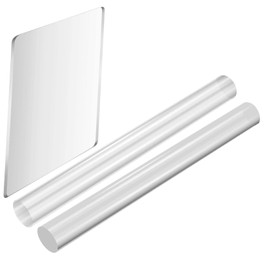 VILLFUL Acrylic Clay Roller Board Kit 3pcs Set for DIY Sculpture and Modelling Essential Pottery Tools for Artists and Hobbyists for Soft Clay and Craft Projects