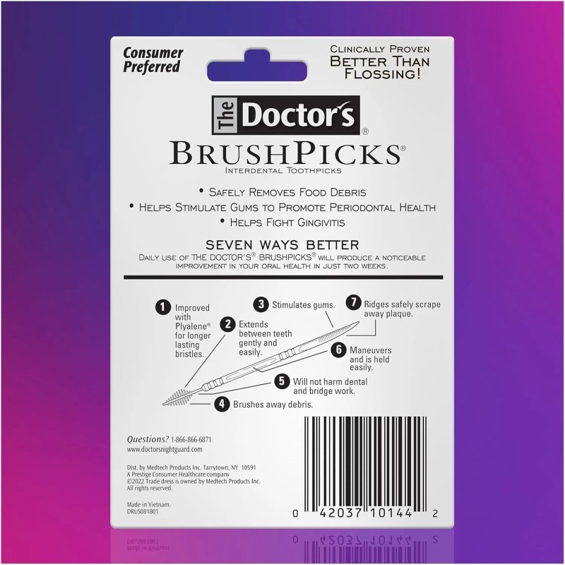 N/A The Doctor's BrushPicks Interdental Toothpicks, 275 Picks (Pack of