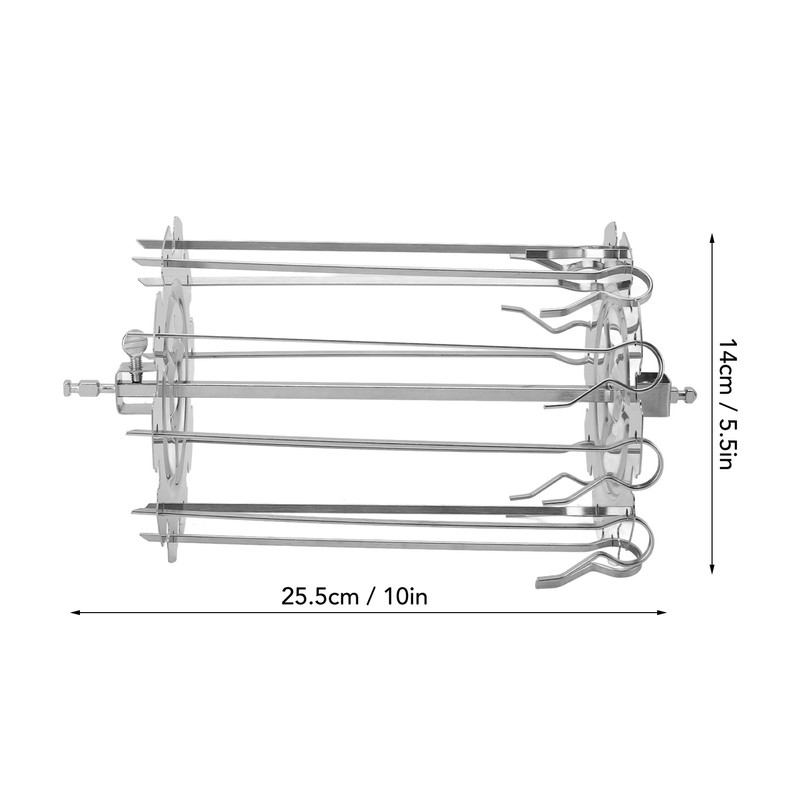 Rotisserie Skewer Set Stainless Steel Rotisserie Kabob Rods Grill for