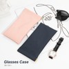 V-LAFUYLIFE Glasses Case Soft 2 Pack - Portable Leather Squeeze