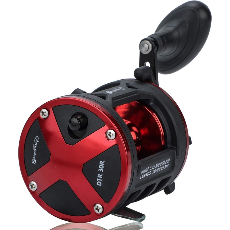 Sougayilang Trolling Reel Level Wind Conventional Reel Graphite Body Fishing