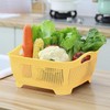 LNQ LUNIQI Double-layer Draining Basket Plastic Fruits Vegetable Washing Basket