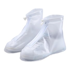 JYJLLM waterproof shoe covers shoe covers reusable waterproof，waterproof shoe cover，cycling overshoes，Suitable for school, cycling, outdoor activities, and tourism (transparent, M)