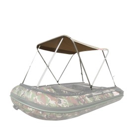 ALEKO BSTENT250WE Canopy Boat Tent Sun Shelter Bimini Top Sunshade for 8.5 ft Long Inflatable Boats, 4.4 x 3.4 Feet, Color Wheat