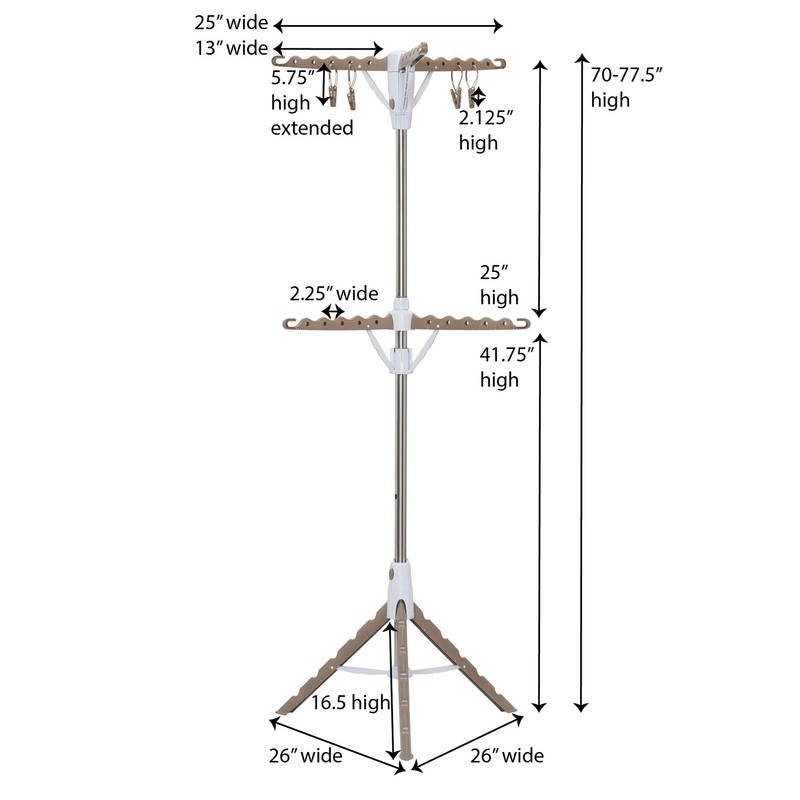 Household Essentials 2 Tier Tripod Clothes Drying Rack, Air Dryer