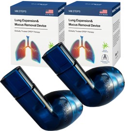 MILL .STEPS 2PCS MillSTEPS Lung Exerciser (Blue)