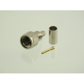 W5SWL Brand Premium Series Mini-UHF (MUHF) Male Crimp Coax Connector fits RG-58 2-Pack