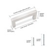 Gobrico 30 Pack Stainless Steel Kitchen Cabinet Handles,Square Satin Nickel