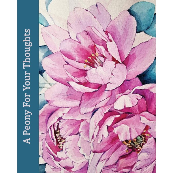 Sketch Journal: A Peony For Your Thoughts (Blue) 8x10 -