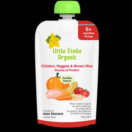 Little Etoile Organic Chicken, Veggies & Brown Rice 120g