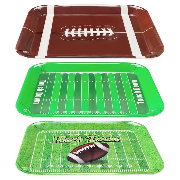 MUNILAIL MUNILAIL 3 PCS Football Serving Trays 12.8 x 10