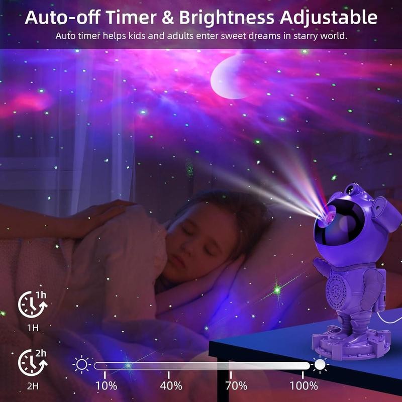 Astronaut Design Star Projector Lights, Galaxy-Projector Light with BT Speaker,