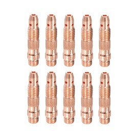 sourcing map 10Pcs TIG Welding Collet Body 10N25 (1/8") Bore Diameter Copper Consumables for WP-17, WP-18, and WP-26 Series Welding Torch Collet Body