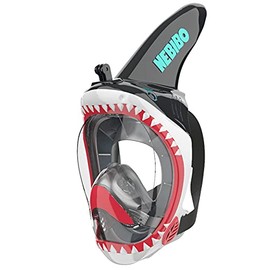 Junior Snorkel Mask, Shark (Black, S/M)