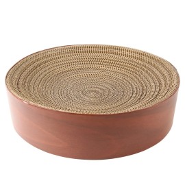Unbranded Bowl Shaped Cat Scratcher 16" Round Cardboard Cat Bed and Scratcher in One