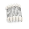 Toolso 20 PCS Mandrel Mounted White Conical Felt Bob Polishing