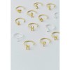 Design Letters Ring A-Z (Gold) J, Metal, One Size