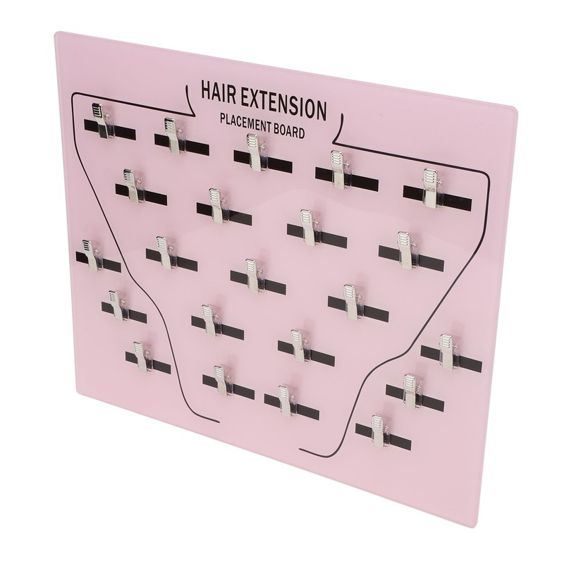 Wig Extension Holder Board Acrylic 22 Stainless Steel Clips Hair