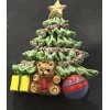 Christmas Tree New Brooch Pin Teddy Bear Presents Holiday Glitter