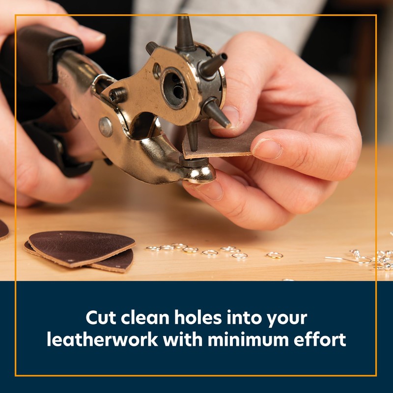 Weaver Leather Supply Heritage Compound Action Revolving Leather Hole Punch