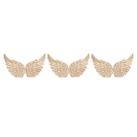 NUOBESTY 12PCS Angel Wings Fabric Wings Patches for DIY Crafts Hair Accessories (Golden)