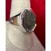 Natural Creations mens sterling silver ring Size 8 Labradorite
