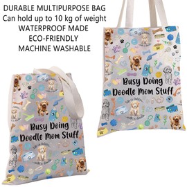 CMNIM Goldendoodle Mom Gift Doodle Mom Tote Bag Doodle Dog Lover Dog Owner Gift Busy Doing Doodle Mom Stuff Dog Groomer Gift