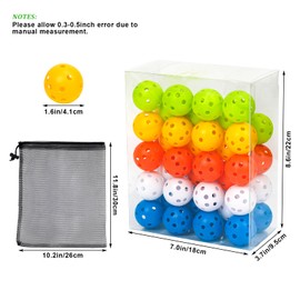 Dondeen 40 Pcs Golf Practice Balls Air Flow Hollow Practice Golf Balls,42mm Plastic Golf Exercise Balls for Swing Practice, Driving Range,Home Outdoor Golf Games Adults Kids (Mixed Color)