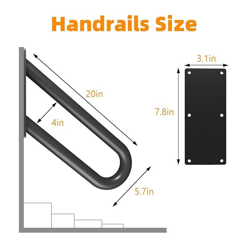 Hand Rails for Outdoor Steps Stair Railing Indoor Rail Metal