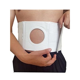 Realmedi Unisex Ostomy Abdominal Binder Opening 3.14 Ostomy Belt Hernia Colostomy Belt Colostomy Bag Support Stoma Support Wrap XL 45.28 49.21 inches XL 45.28 49.21 Inch