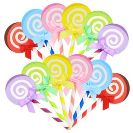 yueton 48 adornos redondos y coloridos para tartas, decoración de pasteles para cumpleaños, boda, fiesta, Navidad