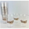 Western Howdy Disposable Party Cups, 12 oz Clear Plastic, Cowboy